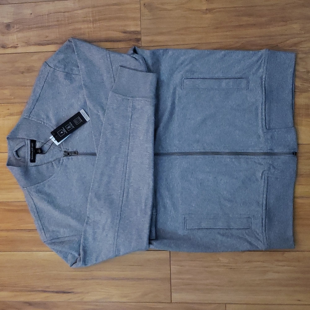 Banana Republic Gray Bomber Jacket